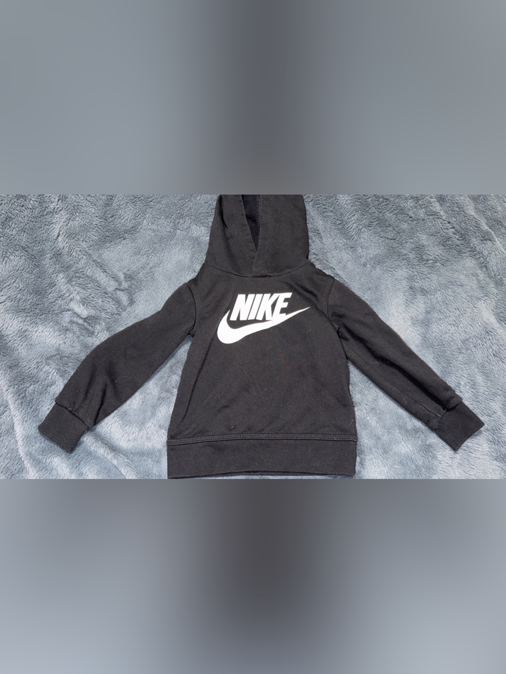 Nike Black Hoodie with White Swoosh Logo
